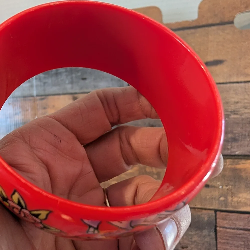 VINTAGE ED HARDY TATTOO DESIGNS Red BRACELET Love Life - Picture 9 of 14